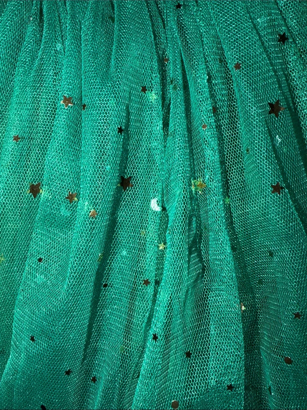 Green Velvet & Tulle Party Dress